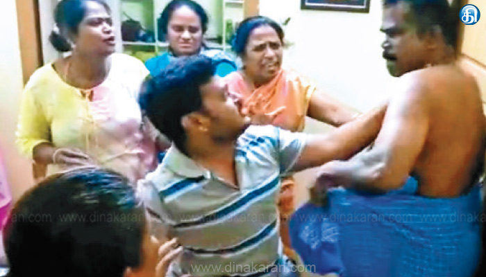 வேறு-பெண்ணுடன்-வசிக்கும்-எஸ்ஐயை-சரமாரி-தாக்கிய-மனைவி,-மகன்,-மகள்:-போலீசில்-ஒப்படைப்பு:-பரபரப்பு-புகார்