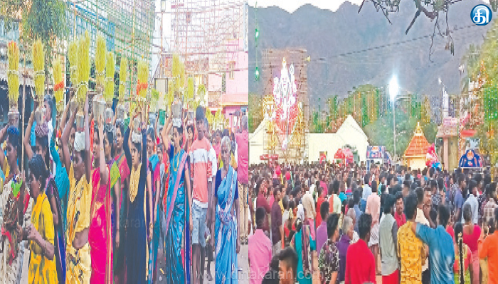 கொடைரோடு-ராஜதானிக்கோட்டையில்-சுயம்பு-முத்தாலம்மன்-கோயில்-பங்குனி-திருவிழா:-ஆயிரக்கணக்கானோர்-பங்கேற்பு