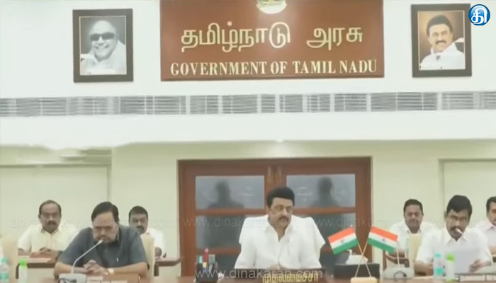 முதல்வர் மு.க.ஸ்டாலின் தலைமையில் கருணாநிதி நூற்றான்டு விழா தொடர்பாக அனைத்து துறை செயலாளர்களுடன் ஆலோசனை தொடங்கியது