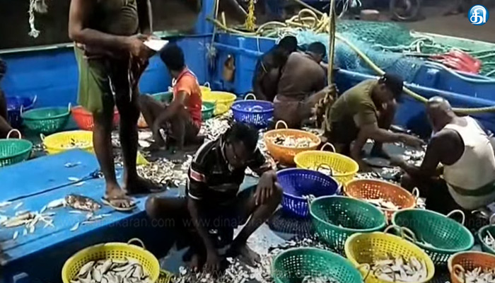 61 நாட்கள் தடைக் காலத்திற்கு பிறகு கடலுக்குச் சென்ற மீனவர்கள்: அதிகமாக மீன்கள் கிடைத்ததால் மகிழ்ச்சி