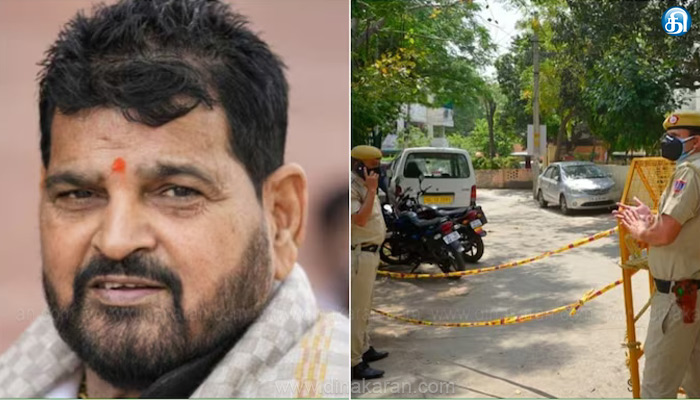 பிரிஜ் பூஷண் வீட்டில் விசாரணை: பாலியல் புகாரில் காவல்துறை நடவடிக்கை