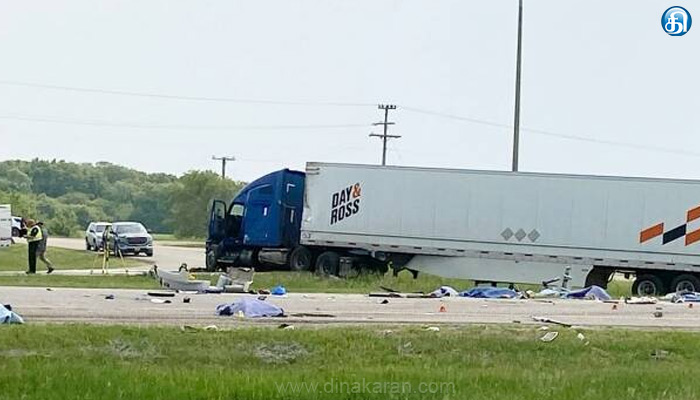 கனடாவில் பேருந்தும் டிரக்கும் மோதியதில் 15 பேர் நிகழ்விடத்திலேயே பலி.. இறந்தவர்கள் அனைவரும் முதியவர்கள்!!