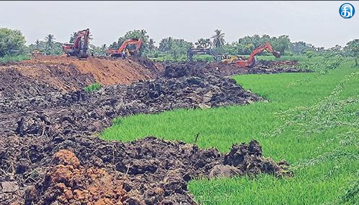 என்எல்சி வாய்க்கால் வெட்டும் பணிக்கு எதிராக புவனகிரி அதிமுக எம்எல்ஏ போராட்டம் நடத்த அனுமதி மறுப்பு