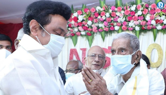 தகைசால் தமிழர் சங்கரய்யாவின் 102வது பிறந்தநாளையொட்டி முதல்வர் மு.க.ஸ்டாலின் வாழ்த்து..!!