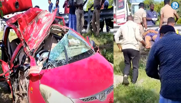 கடலூர் மாவட்டம் வேப்பூர் அருகே கார் கவிழ்ந்த விபத்தில் ஒரே குடும்பத்தை சேர்ந்த 4 பேர் உயிரிழப்பு..!!