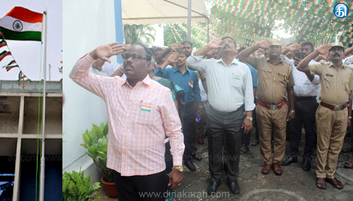 நாட்டின் 77-வது சுதந்திர தினவிழாவை முன்னிட்டு, பல்லவன் இல்லத்தில், மாநகர் போக்குவரத்துக் கழக மேலாண் இயக்குநர் தேசிய கொடியினை ஏற்றிவைத்து, மரியாதை