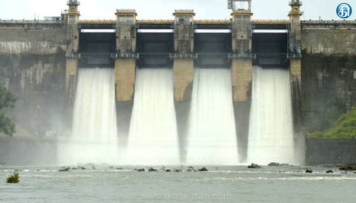 கர்நாடக அணைகளில் இருந்து காவிரி ஆற்றில் திறக்கப்படும் நீரின் அளவு 13,590 கனஅடியாக குறைந்தது