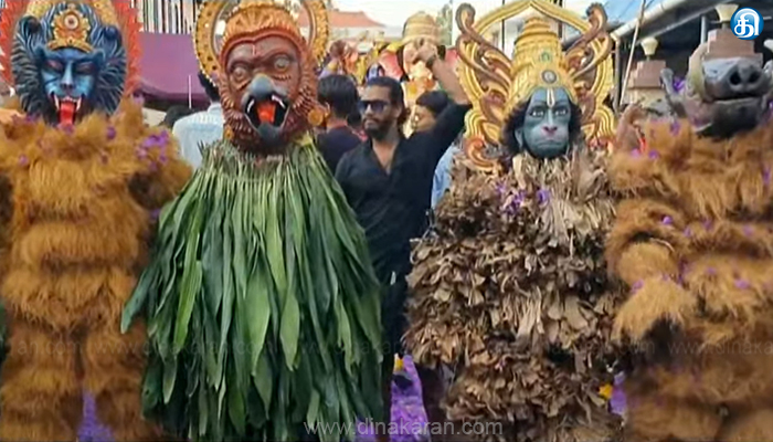 ஓணம் பண்டிகையையொட்டி கேரள மாநிலம் திருச்சூர் மாவட்ட கிராமங்களில் களைகட்டிய கும்மட்டிக்களி கொண்டாட்டம்..!!