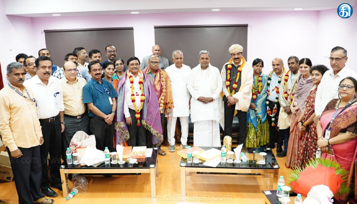 சித்தராமையா– இஸ்ரோ விஞ்ஞானிகளை நேரில் சந்தித்து வாழ்த்து தெரிவித்தார்