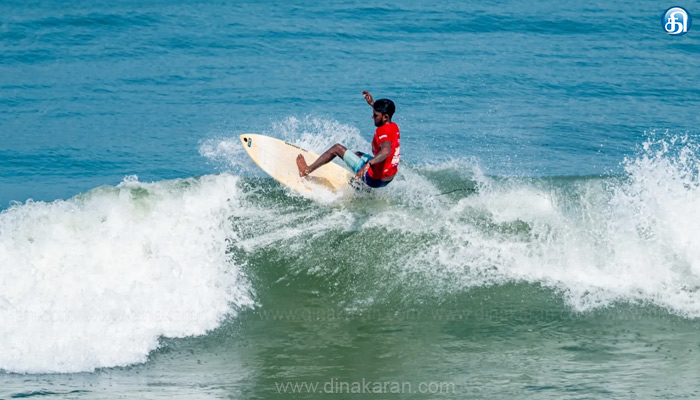 மோசமான வானிலை காரணமாக சர்வதேச அலை சறுக்குப் போட்டி ஒத்திவைப்பு