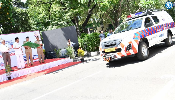 சென்னை பெருநகர போக்குவரத்து காவல்துறையில் வீரா மீட்பு வாகனத்தின் பயன்பாட்டினை கொடியசைத்து தொடங்கி வைத்தார் முதல்வர் மு.க.ஸ்டாலின்..!!