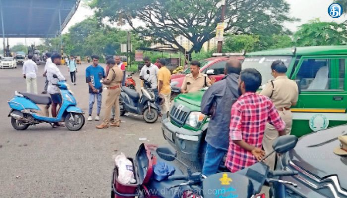 போக்குவரத்து விதிமுறைகள் மீறய – வாகனங்களுக்கு அபராதம் விதிப்பு.