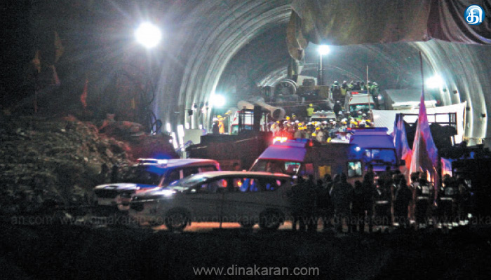 உத்தரகாண்ட் சுரங்கத்தில் சிக்கிய 41 தொழிலாளர்கள் பத்திரமாக மீட்பு.