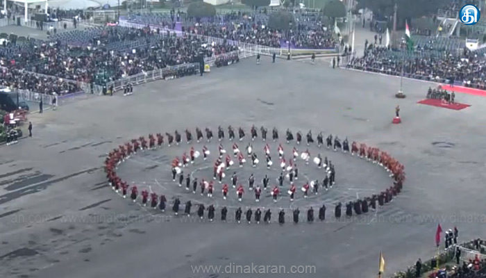  டெல்லி–பாசறை திரும்பும்முப்படை வீரர்கள்திரும்பும் நிகழ்ச்சி.